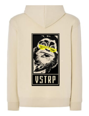 Sudadera mono amarilla crema